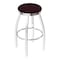 Holland Bar Stool Co 30" Swivel Bar Stool, Chrome Finish, Canter Bordeaux Seat 80230CH005 - alternate 1